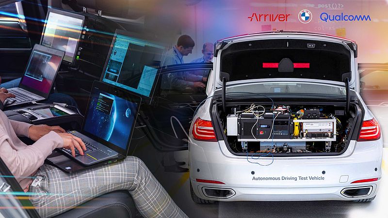BMW Group, Qualcomm und Arriver vereinbaren langfristige strategische Zusammenarbeit zur gemeinsamen Entwicklung von Softwarelösungen für das automatisierte Fahren.