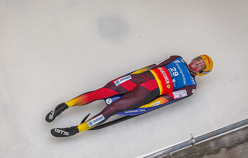 Deutsches Rennrodel-Team vertraut auch bei der Weltmeisterschaft in Oberhof auf den „BMW Datencoach“.