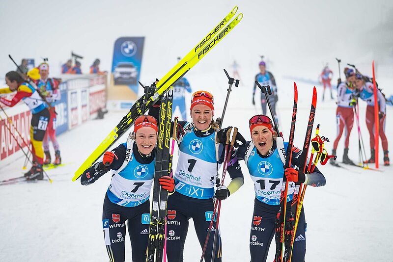 BMW Group spendet 20 Fahrsicherheitstrainings für Personen mit körperlicher Behinderung für die WM-Leistung der deutschen Biathleten.