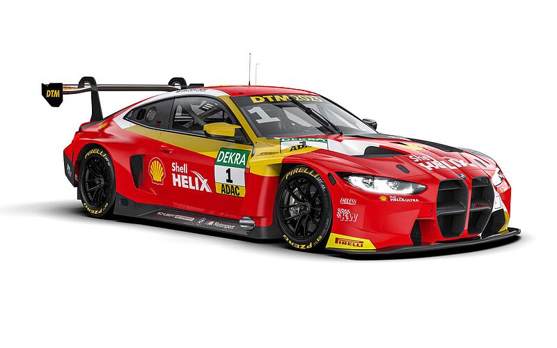 DTM: BMW M4 GT3 Designs in den Farben der BMW M Motorsport Partner RoboMarkets, Schaeffler und Shell.