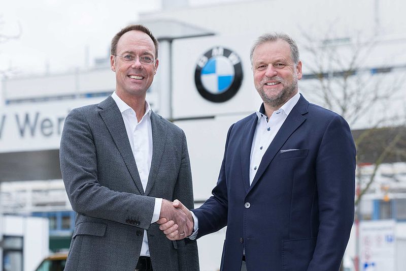Neue Spitze im BMW Group Werk Landshut: Stefan Kasperowski übergibt an Thomas Thym.